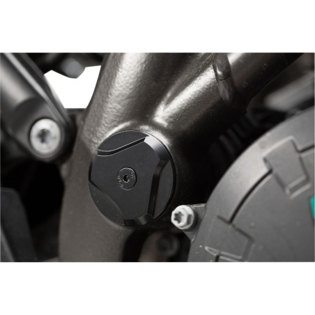 Set de bouchons de cadre. Noir. KTM 1050/1090/1190 Adv,1290 SAdv.