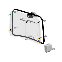 Pare-brise avant ART polycarbonate avec essuie-glace CF Moto Zforce 550