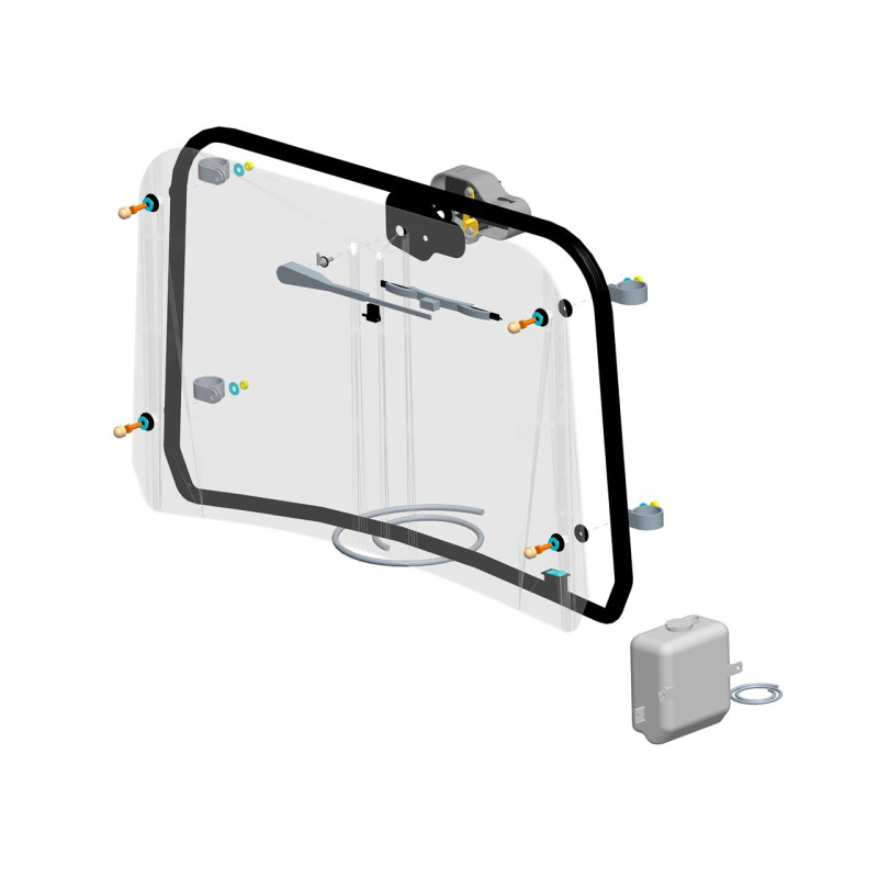 Pare-brise avant ART polycarbonate avec essuie-glace CF Moto Zforce 550
