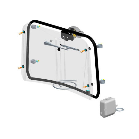 Pare-brise avant ART polycarbonate avec essuie-glace CF Moto Zforce 550