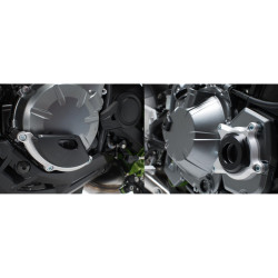 Protection de couvercle de carter moteur. Noir/Gris. Kawasaki Z900 (16-)/Z900RS (17-)