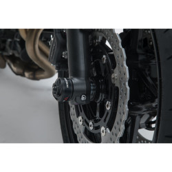 Roulettes de protection de fourche. Noir. Kawasaki Z650 (16-), Ninja 650 (16-)