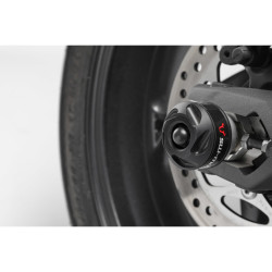 Roulettes de protection pour bras oscillant. Noir. Street Triple (12-) / Rx, Daytona (15-)