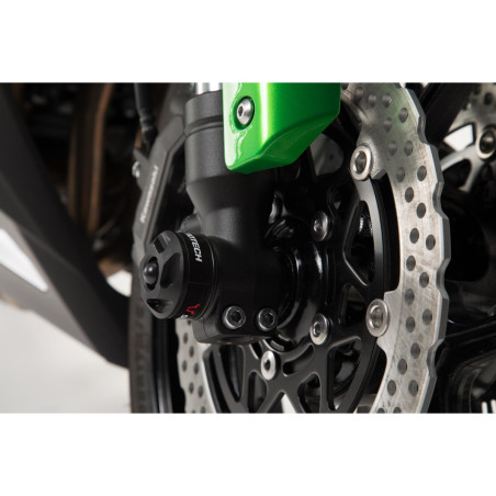 Roulettes de protection de fourche. Noir. Kawasaki Z1000SX, Ninja 1000SX