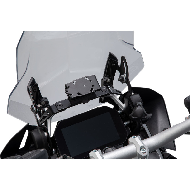 Support GPS pour cockpit. Noir. BMW R 1200 GS (12-), R 1250 GS (18-)
