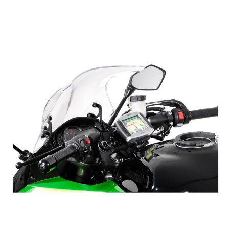Support GPS pour guidon. Noir. Kawasaki Z1000SX, Ninja 1000SX