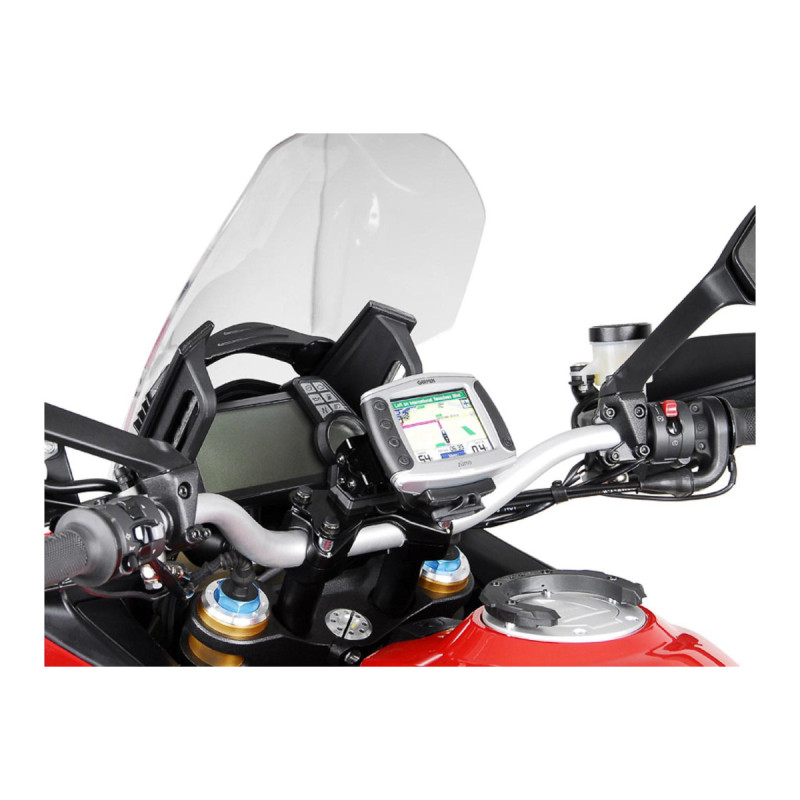 Support GPS pour guidon. Noir. Ducati Multistrada 1200 / S (10-14)