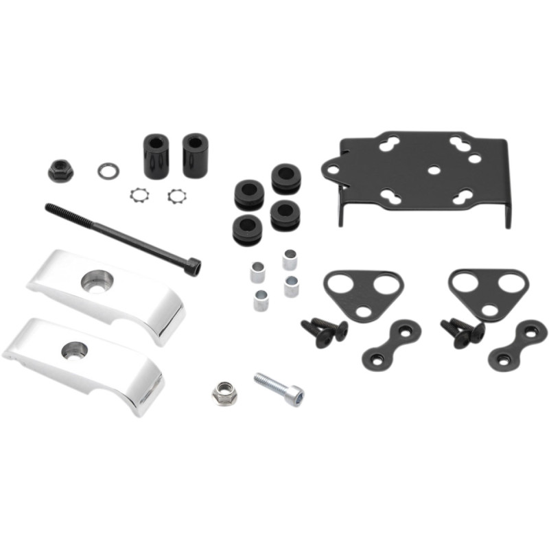 Support GPS antichoc pour guidon. Noir. Anodisé. Pour guidon de Ø 22 mm