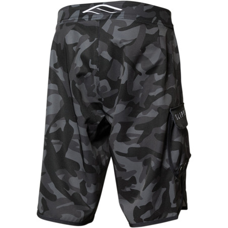 Short de Bain SLIPPERY camouflage noir et gris Jet Ski