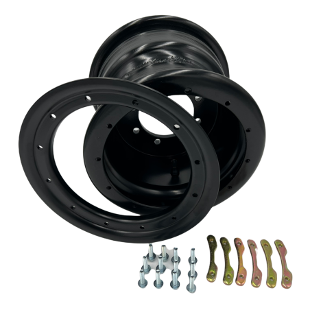 Jante Beadlock BPR 10x8 4x110/115 3+5 noire avec Frette Noire Quad