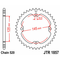 Couronne JT SPROCKETS Acier standard 38 Dents YAMAHA YFM250R Raptor