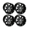 Lot de 4 Jantes Type 387X Noire Moose 14x7 4x156 4+3