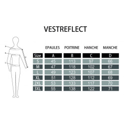 Blouson textile REFLECT Homme Noir/gris réfléchissant S-Line