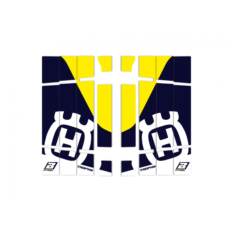 Kit déco de cache radiateur BLACKBIRD Replica Trophy 21 - Husqvarna TE/FE