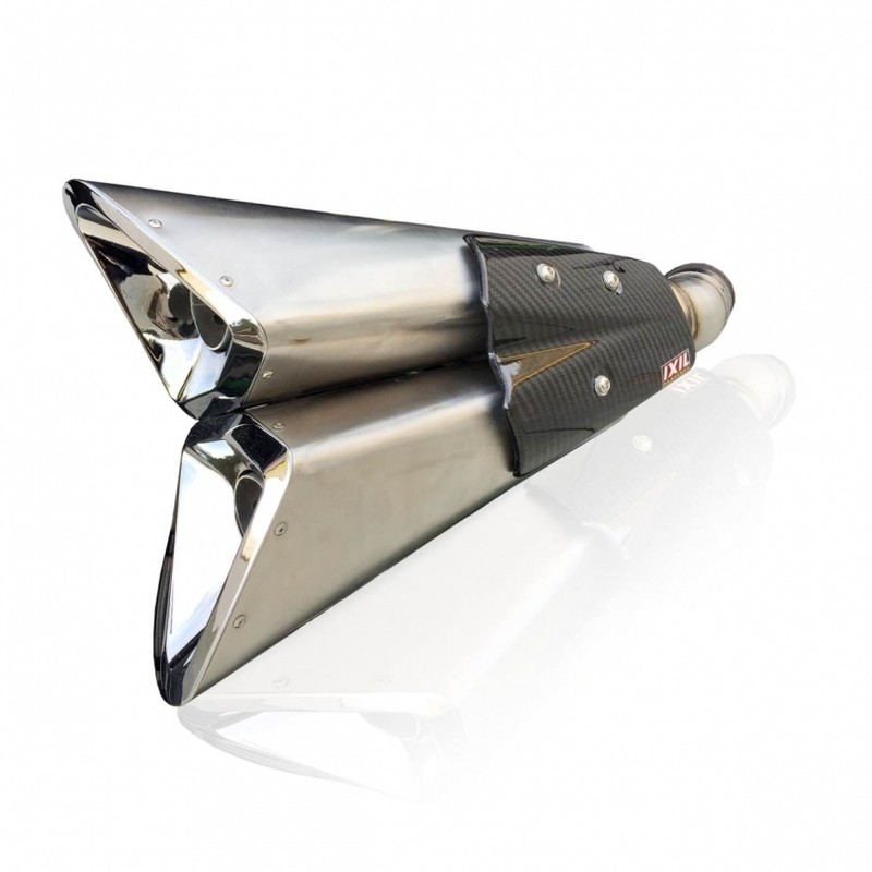 Silencieux IXIL Double Slashed Cone Xtrem X55 Racing inox - Kawasaki H2