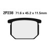 Plaquettes de frein NISSIN route semi-métallique - 2P-238NS