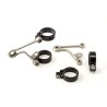 Support de phare LSL Clubman avec support clignotant pour fourche inversée inox universel Ø53/55mm