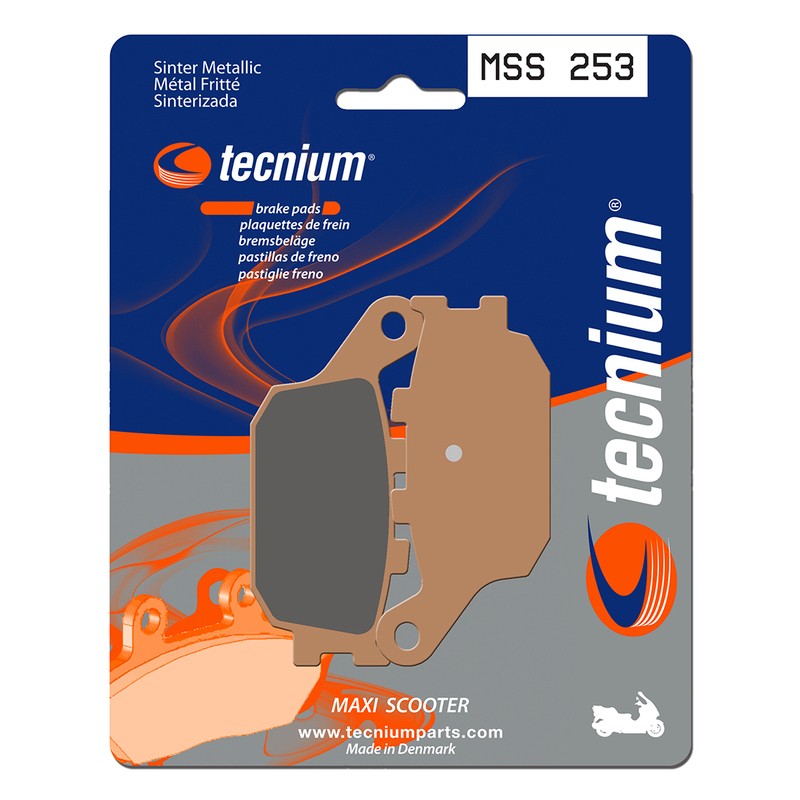 Plaquettes de frein TECNIUM Maxi Scooter métal fritté - MSS253