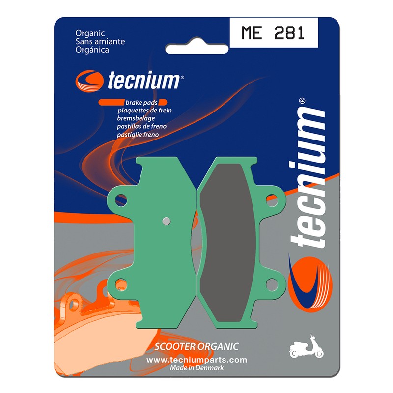 Plaquettes de frein TECNIUM Scooter organique - ME281