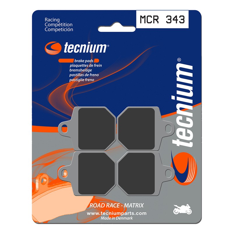 Plaquettes de frein TECNIUM Racing métal fritté carbone - MCR343