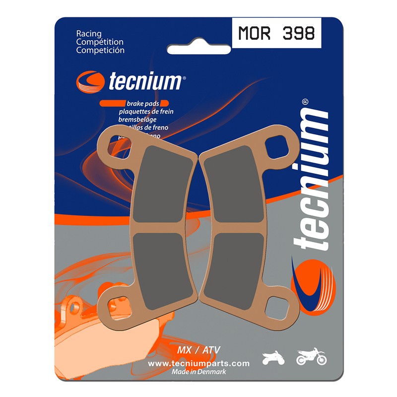 Plaquettes de frein TECNIUM Racing MX/Quad métal fritté - MOR398
