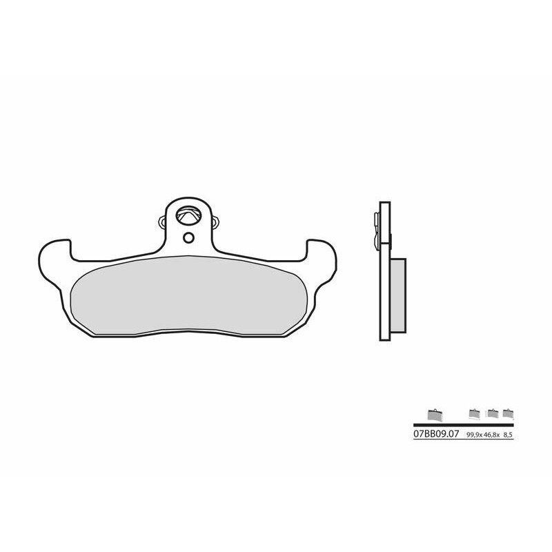 Plaquettes de frein BREMBO route carbone céramique - 07BB0907