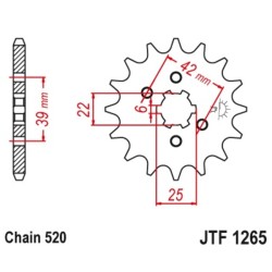 Pignon JT SPROCKETS acier...