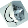 Insert de phare polygonal SHIN YO HS1 verre clair, 12V 35/35W avec feu de position, homologué E