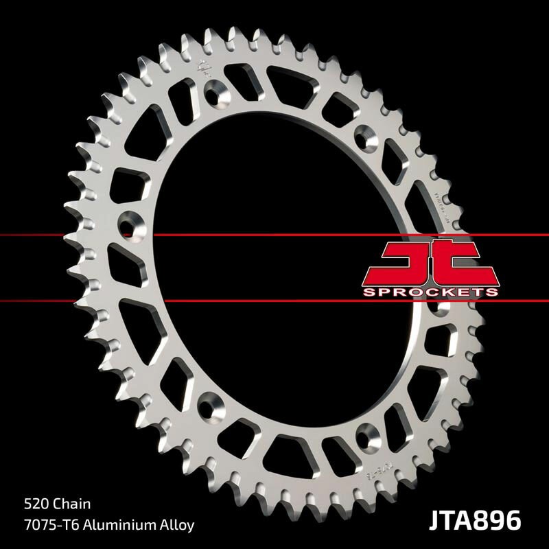 Couronne JT SPROCKETS aluminium ultra-light anti-boue 896 - 520