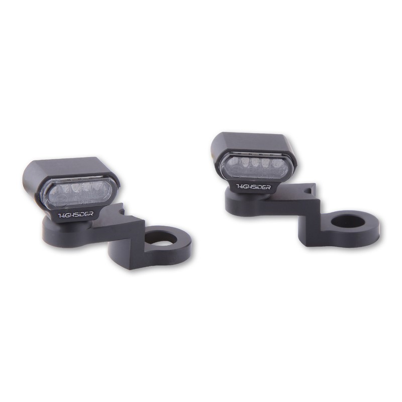 Clignotant LED avec montage miroir CNC Type 1