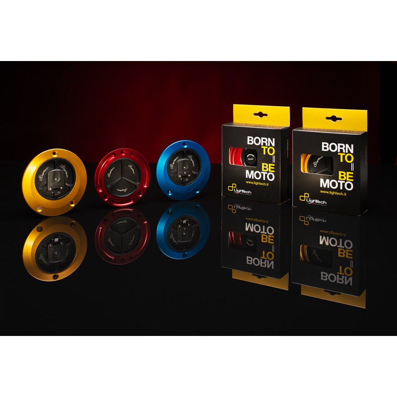 Bouchon de réservoir LIGHTECH noir/or à vis Aprilia