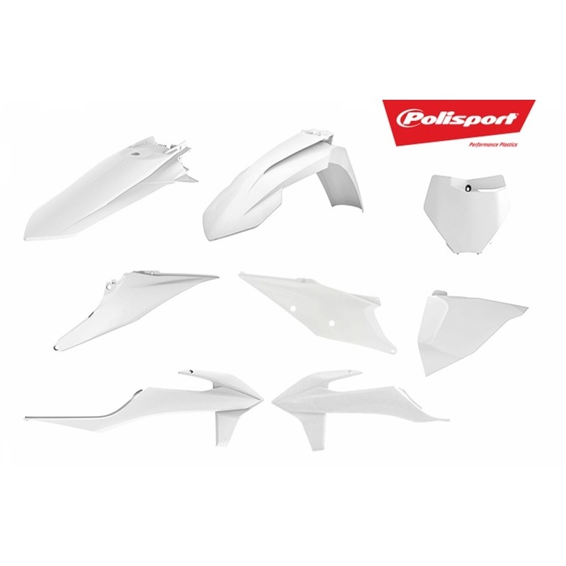 Kit plastiques POLISPORT blanc KTM SX/SX-F