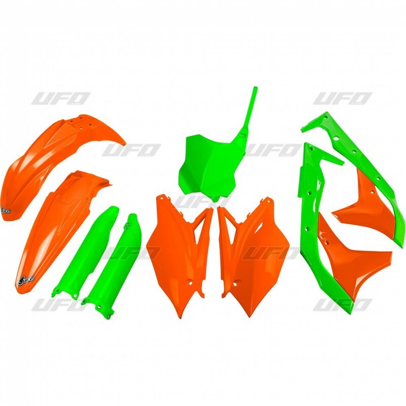 Kit plastiques UFO Edition Limitée vert/orange Kawasaki KX250F
