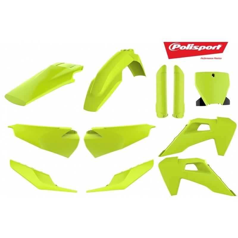 Kit plastiques POLISPORT jaune fluo Husqvarna TC/FC