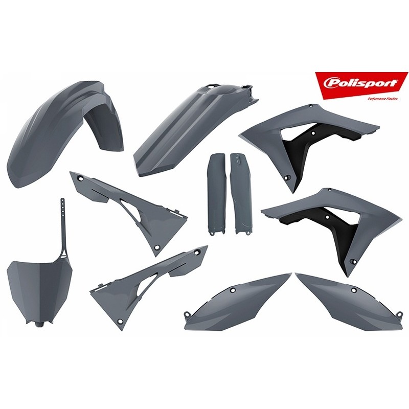 Kit plastiques POLISPORT gris nardo Honda CRF250/450R