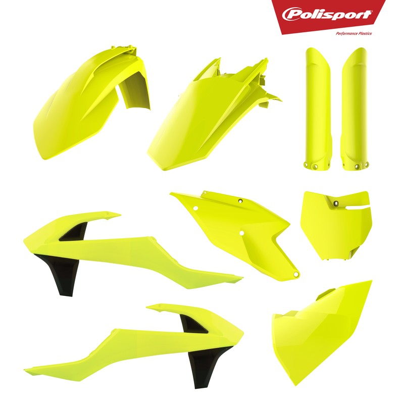 Kit plastique & déco POLISPORT jaune fluo/stealth KTM