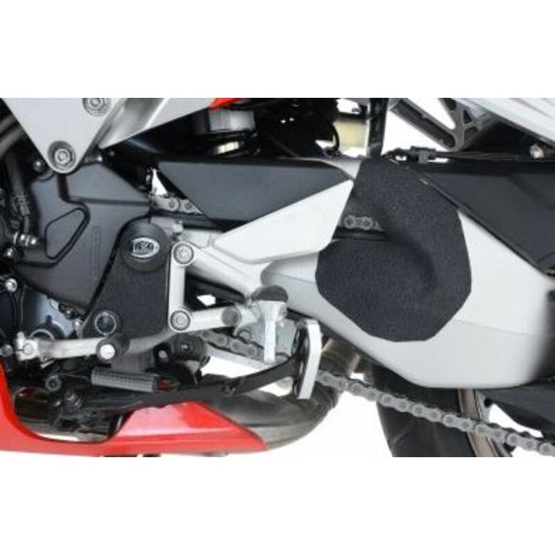 Adhésif anti-frottement R&G RACING platines repose-pieds/bras oscillant noir 3 pièces Honda VFR800F/800X Crossrunner/Crossrunner