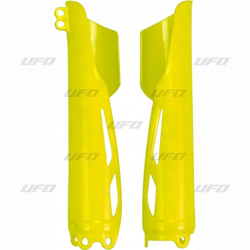 Protège fourche UFO jaune fluo Honda CR250/450R-RX