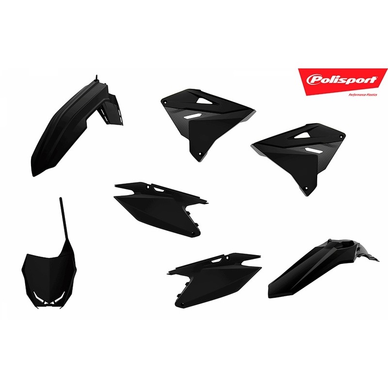 Kit plastiques POLISPORT restyle 2019 noir Suzuki RM125/250