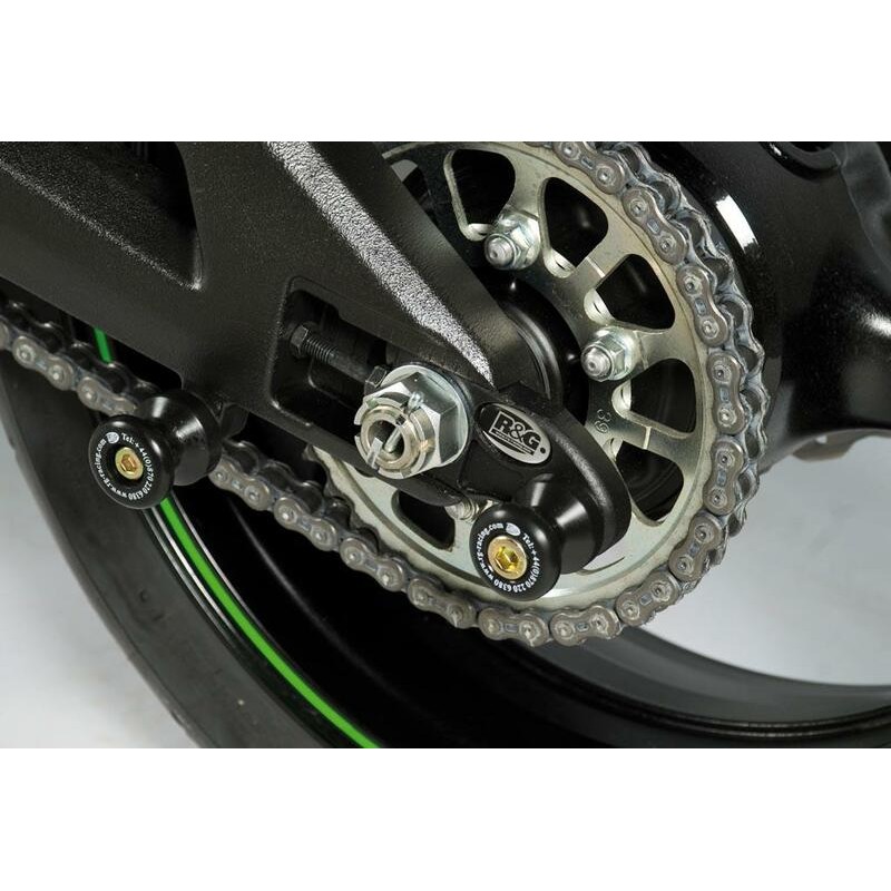 Pions de bras oscillant R&G RACING avec platine noir Kawasaki SX10R