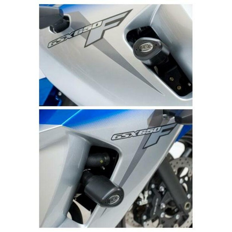Tampons de protection R&G RACING Aero noir Suzuki GSX650F