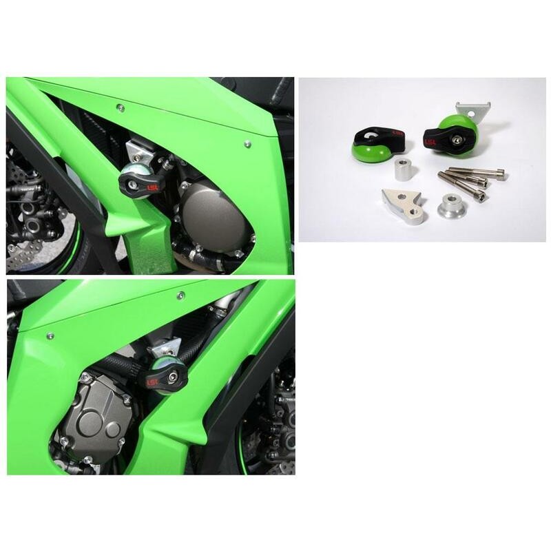 Kit fixation crash pad LSL pour KAWASAKI AVEC PLATINE