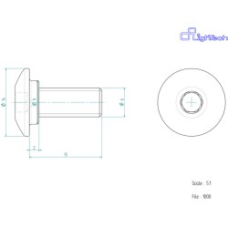 Vis LIGHTECH M6 X 15 Type...