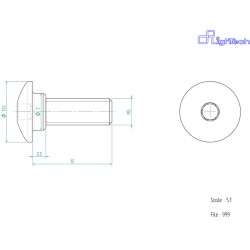 Vis LIGHTECH M5 X 15 Type...