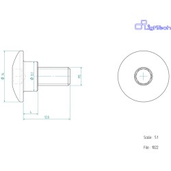 Vis LIGHTECH M5 X 12,8 Type...
