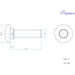 Vis LIGHTECH M5 X 20,5 Type...