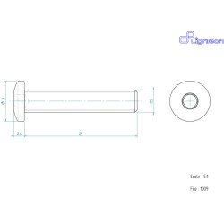 Vis LIGHTECH M5 X 25 Type...