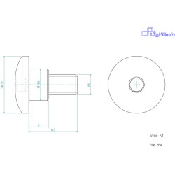 Vis LIGHTECH M6 X 14,5 Type...