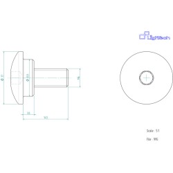 Vis LIGHTECH M6 X 14,5 Type...