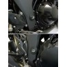 Insert de cadre gauche R&G RACING noir Kawasaki ZX10R/Z1000/R/SX